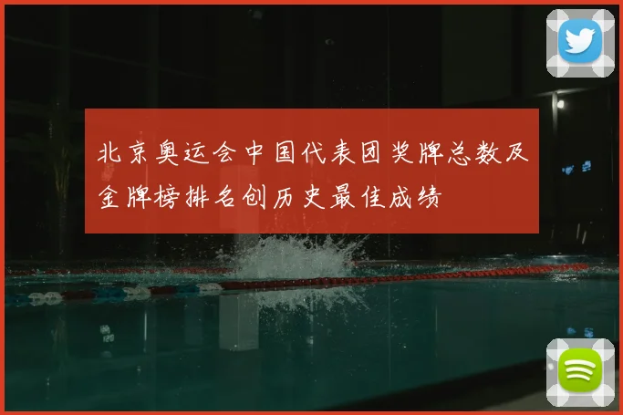 北京奥运会中国代表团奖牌总数及金牌榜排名创历史最佳成绩
